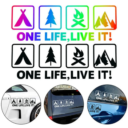 For Vehicle Auto Window Tail Body One Life Live It Camping