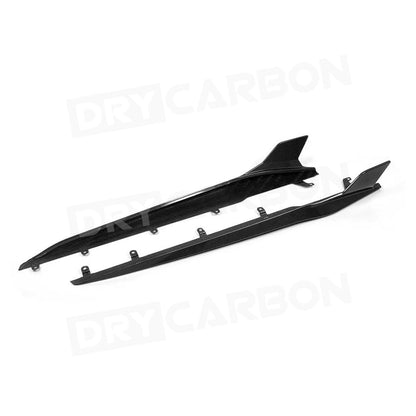 For BMW 8 Series G16 F93 Dry Carbon Fiber Side Skirts Aprons