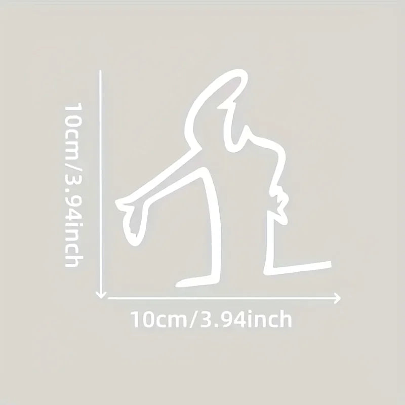 1PC Creative Action Pose Design Vinyl Sticker Waterproof