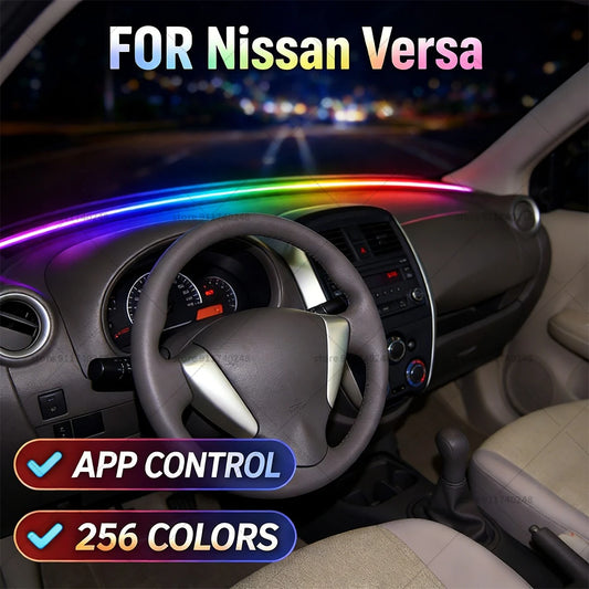 For Nissan Versa Automotive Decoration Light Strip Colorful