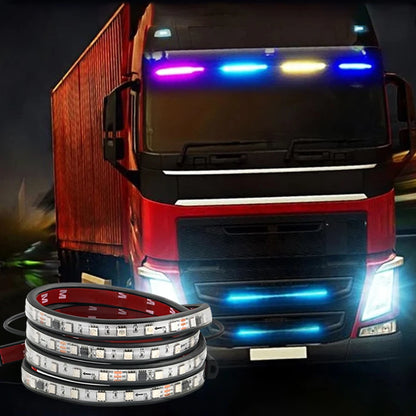 24V Truck Accessories Trailer Lights DRL Light Strip Flowing Streamer Warning Night Lighting Vans Bus Styling LED Ambien