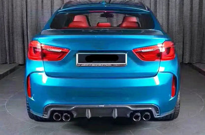 For BMW X5M X6M F85 F86 Carbon Fiber Rear Bumper Lip Spoiler