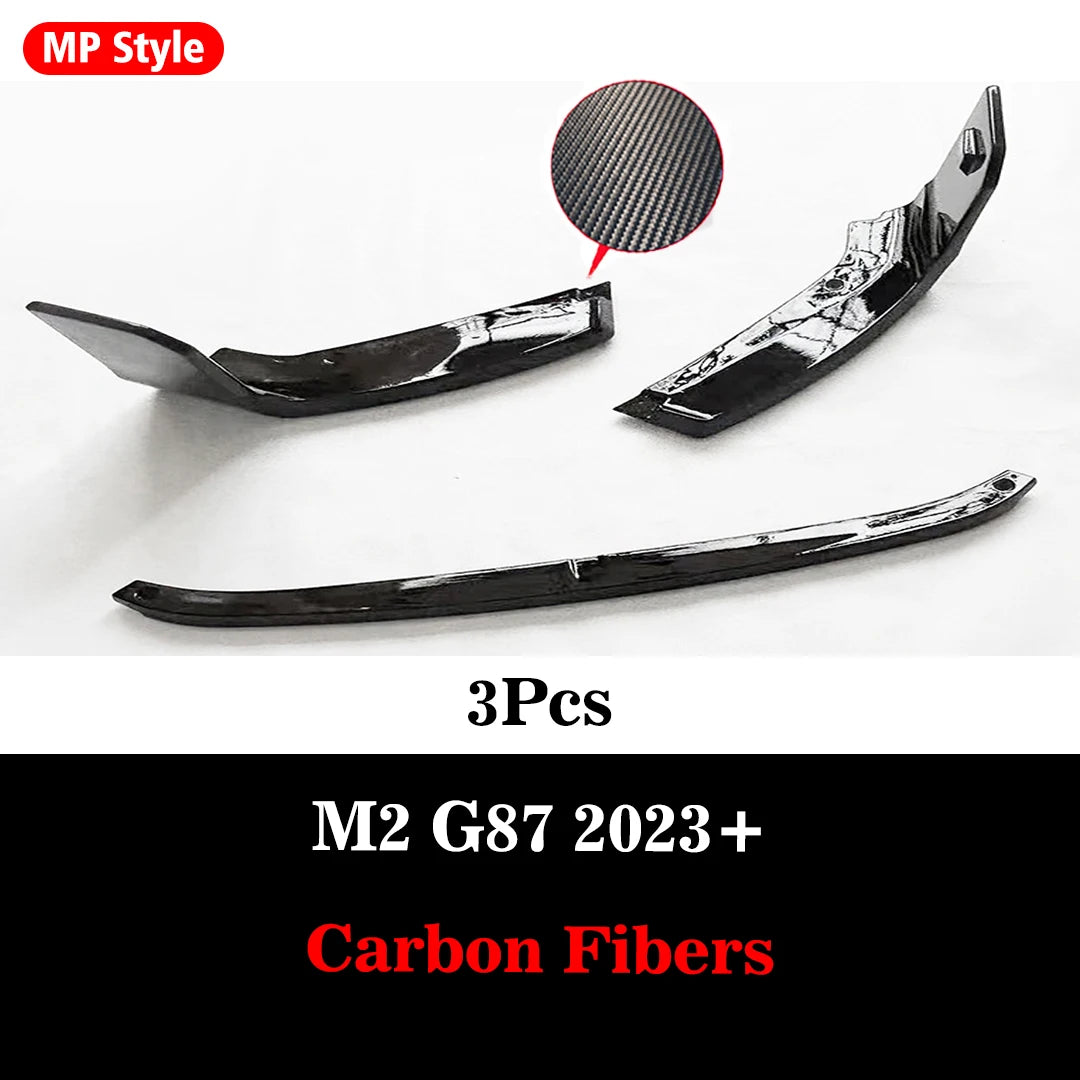 For BMW M2 G87 2023+ Mp Front Lip Spoiler Diffuser Chin Shunt