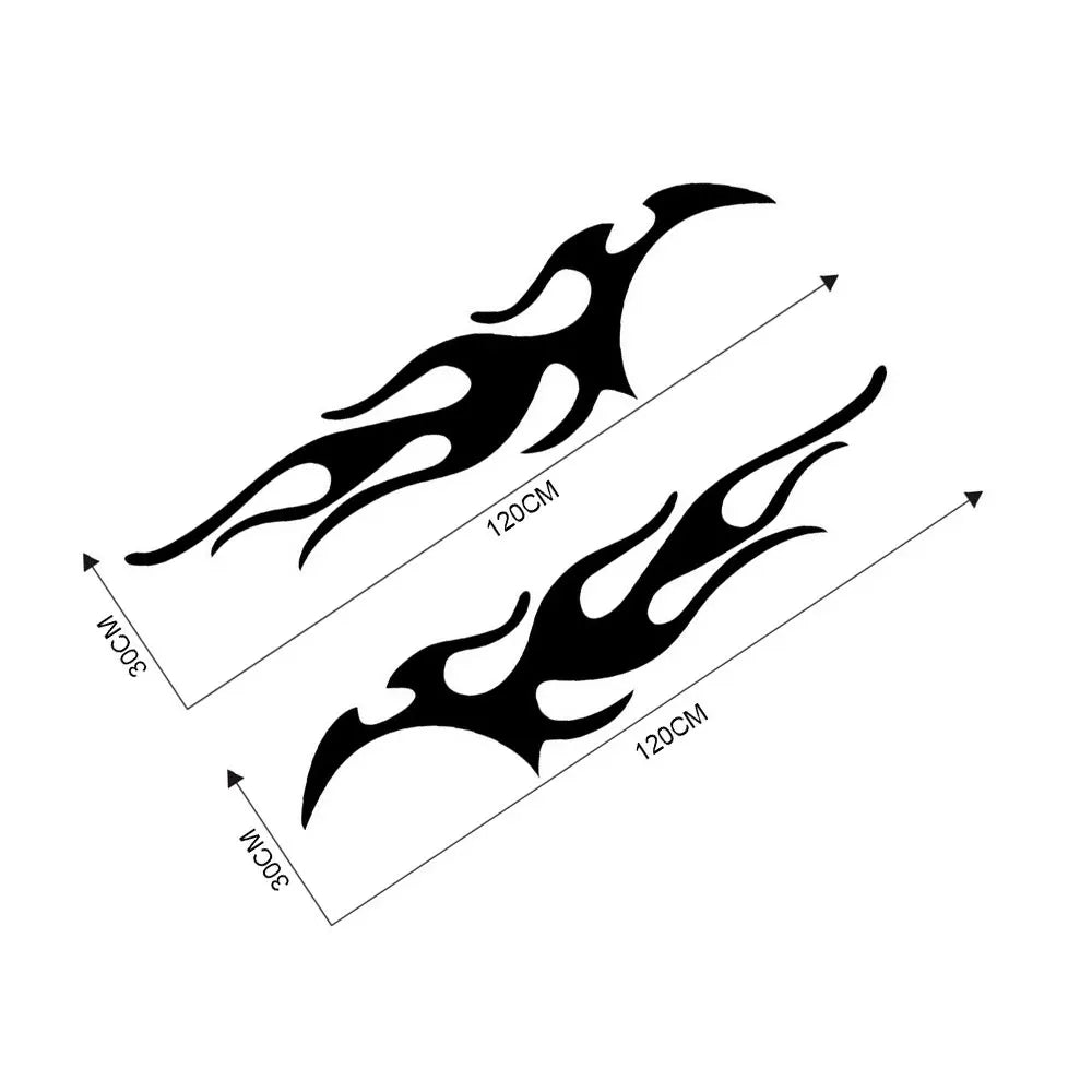 For Abarth Renault Opel Benz Volkswagen 2PCS Flame Decal