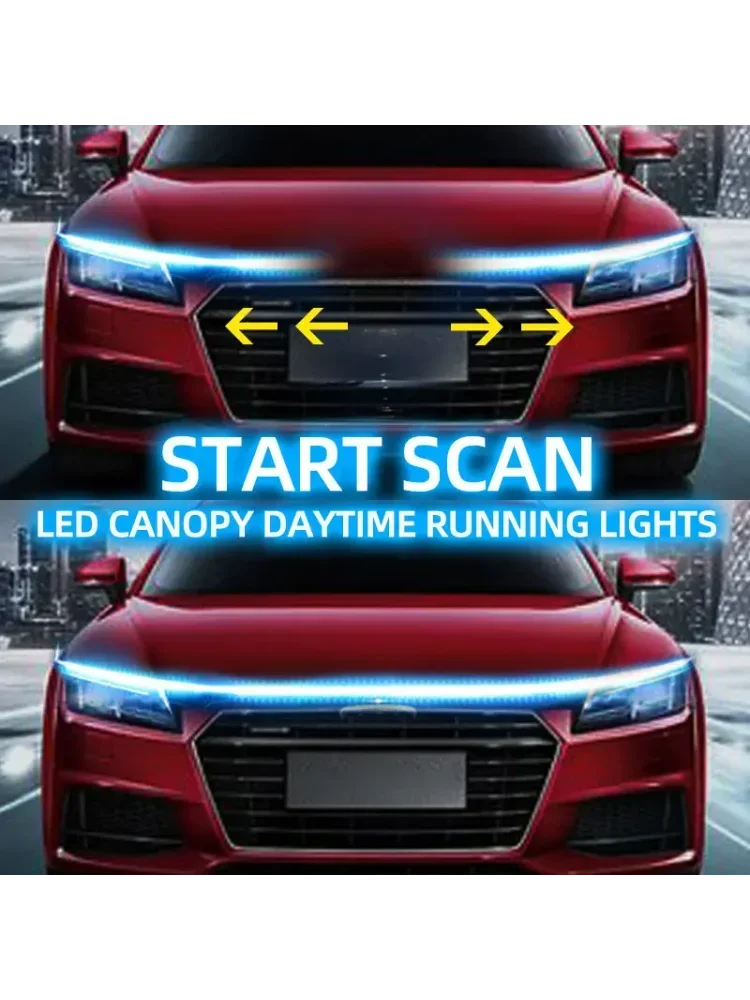 150CM 180CM Scan Starting Hood Daytime Running Flexible Dynamic