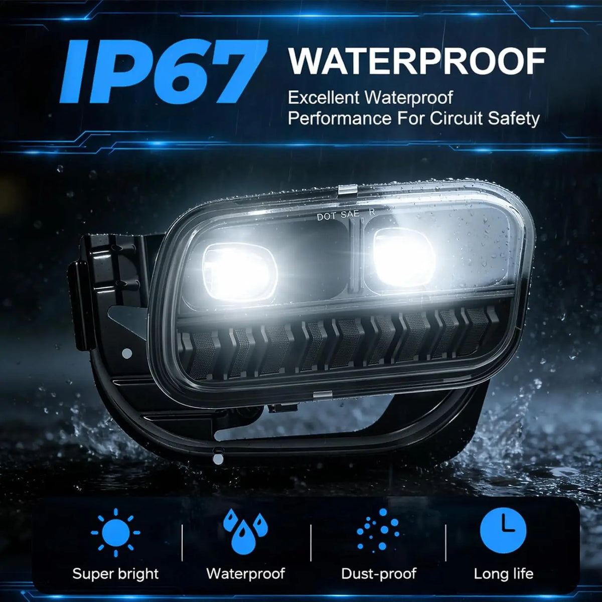 For 2009-2012 Dodge Ram 1500 & Fog 2010-2018 Dodge Ram 2500