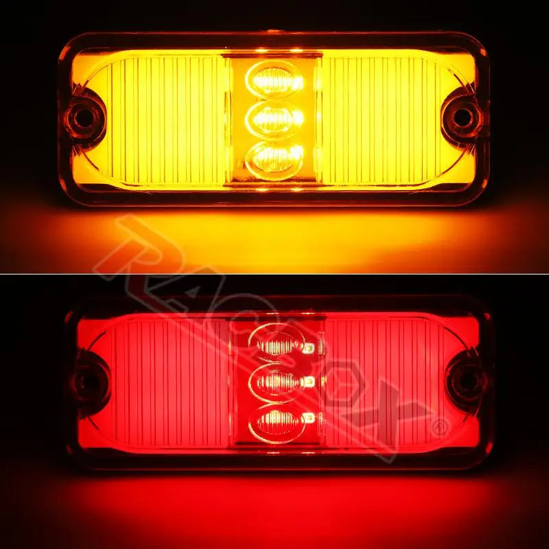 Inch Side Marker Clearance Amber Red Signal Indicator Tail