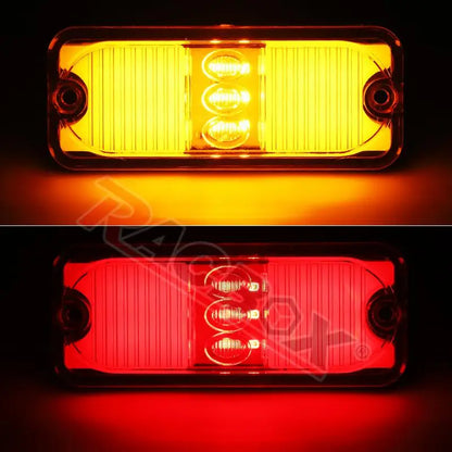 Inch Side Marker Clearance Amber Red Signal Indicator Tail