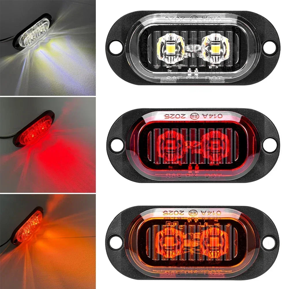 2LED Truck Position Side Marker Lamps 12V 24V Signal