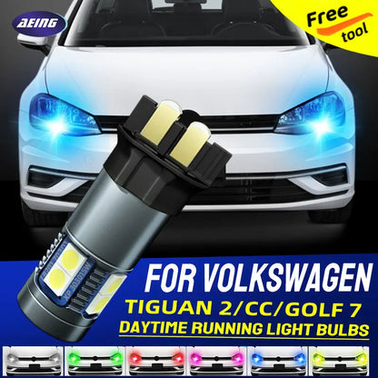 For Volkswagen Tiguan MK2 2 Passat 2PCS Blub Daytime Running Drl