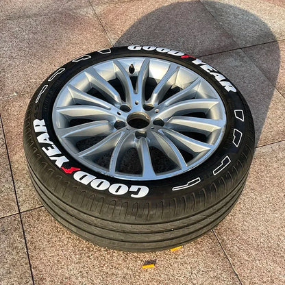 Rubber 3D Tire Lettering Stickers Permanent Sets Decals