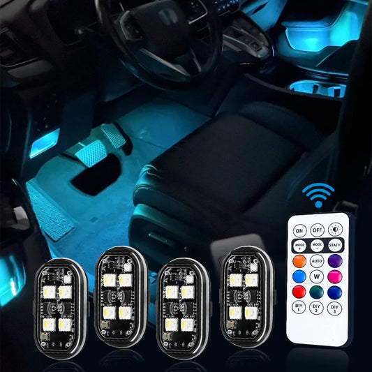 4PCS Wireless Strobe Remote Control Warning Colors USB Charge