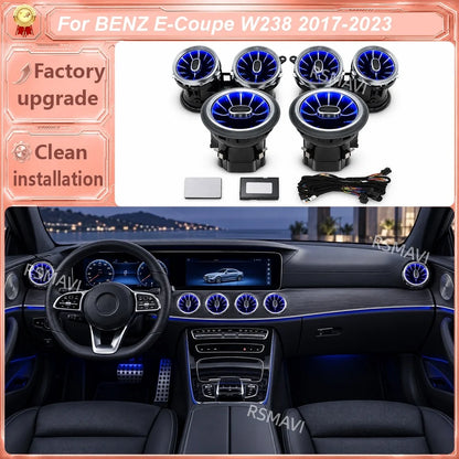 Front Dashboard Turbine Air Vent Kit Ambient Lighting Compatible