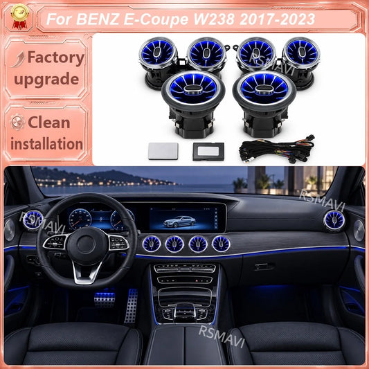 Front Dashboard Turbine Air Vent Kit Ambient Lighting Compatible