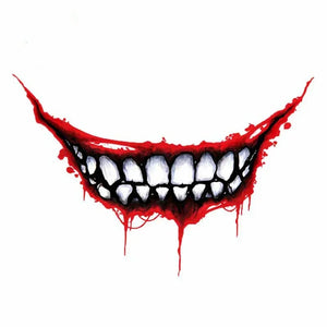 For 13CM 17CM Bumper Rear Window Pvc Decal Joker Graffit Mouth