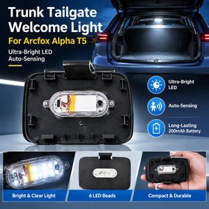 For Arcfox Alpha T5 Ultra-Bright Auto-Sensing Trunk Tailgate