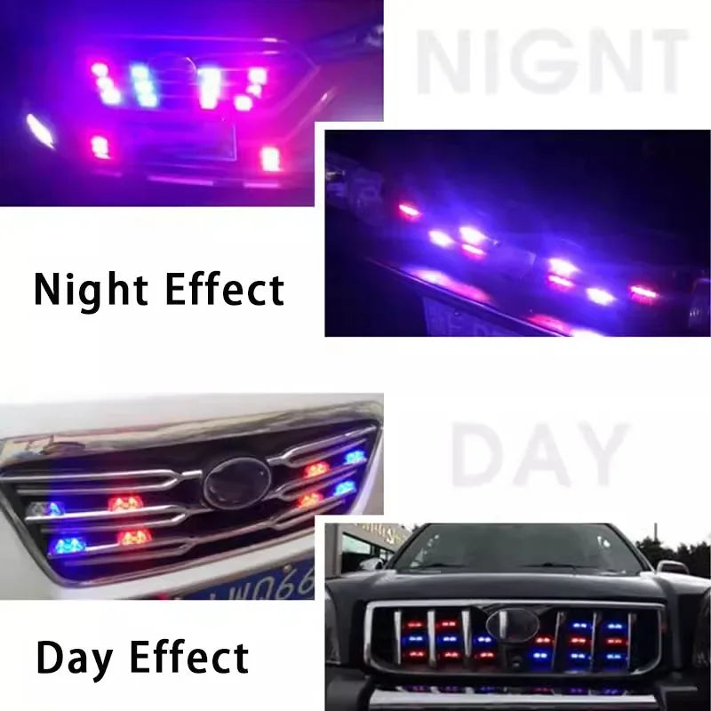 12v24v Warning Amber Flashing Strobe Beacon Blue Flag