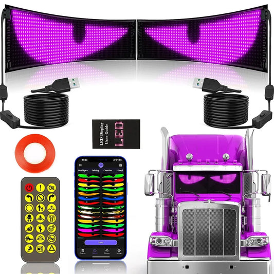 Devil Eyes Truck Full Color Windshield Programmable Display
