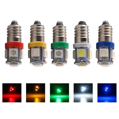 10PCS Dc 6V 6.3v 5050 5SMD E10 Bulb Old