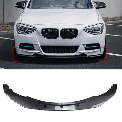 For BMW 1 Series F20 F21 Carbon Fiber Look Gloss Black Front