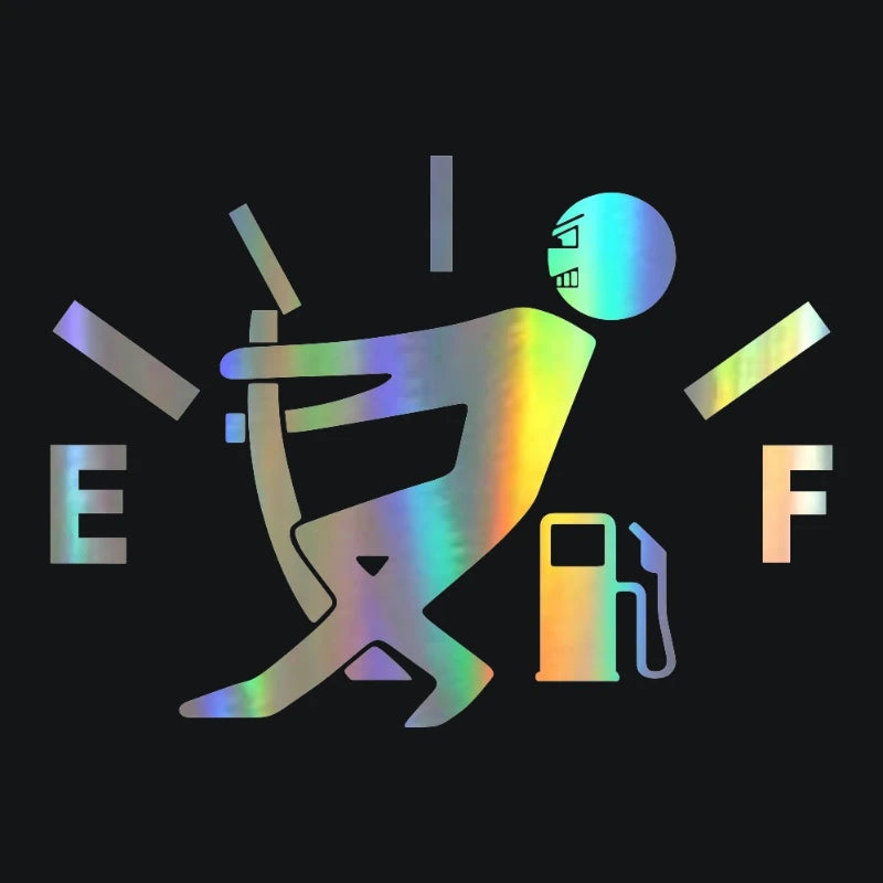 Funny Sticker Pull Fuel Tank Pointer Full Vinyl Reflective