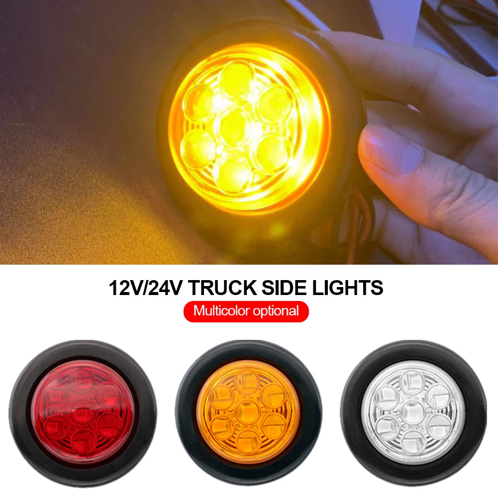 Truck Side 12V 24V Trailer Clearance Marker Round Rear