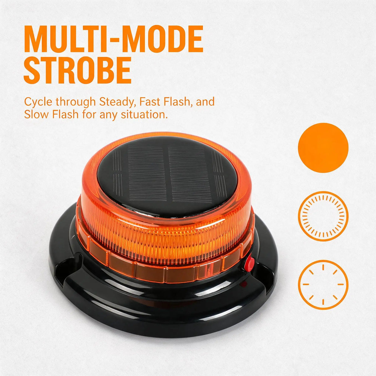 Solar Powered Rechargeable Rotating Flashing Magnetic Traffic