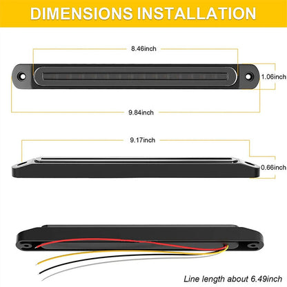 For Pickup Golf Cart Offroad 2PCS Brake Stop Flowing Turn Signal