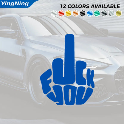 Funny Reflective Middle Finger Sticker Vinyl Window Decal Hand