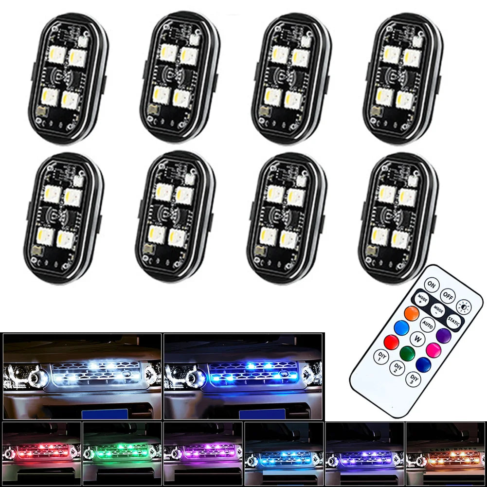 1-8pcs Wireless Strobe Decor Atmosphere Colors Rechargeable