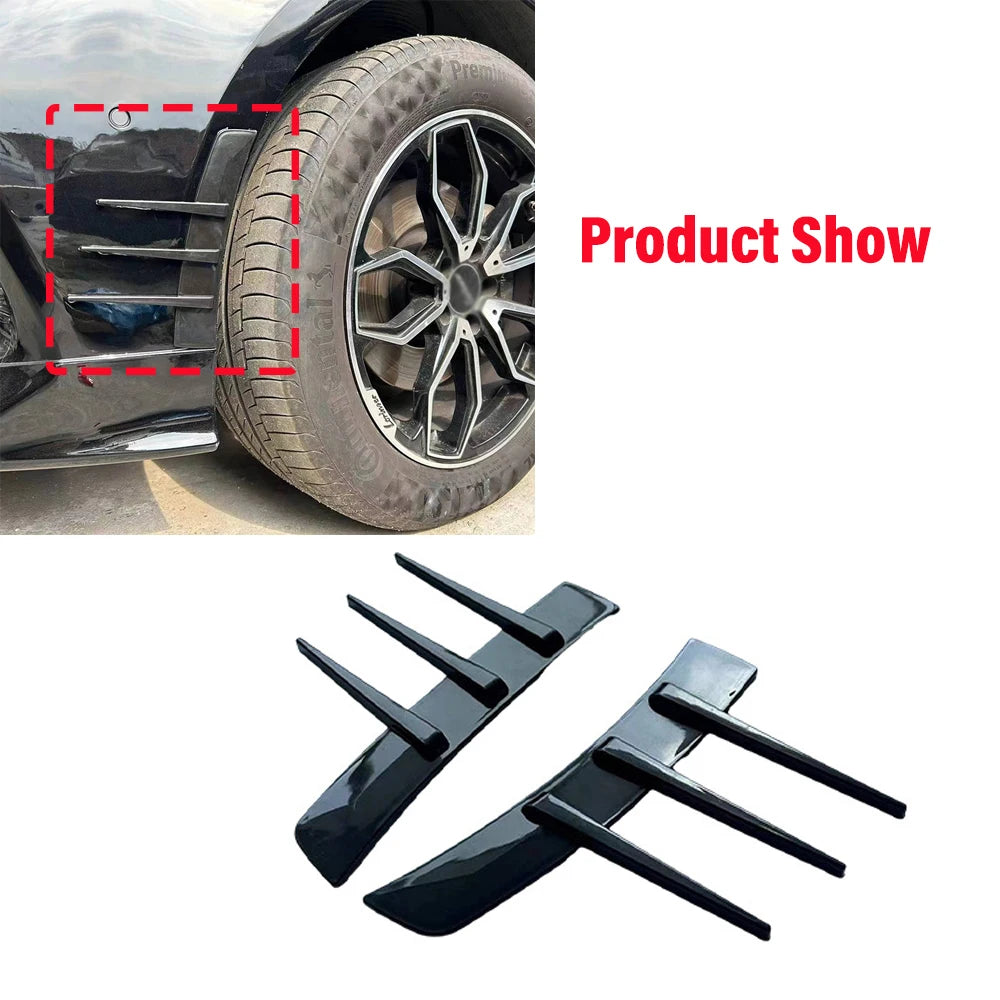 2PCS Side Fender Vent Air Wing Cover Trim Glossy