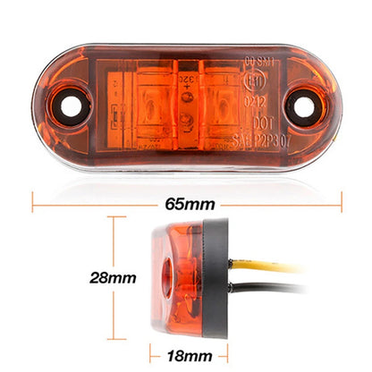 5PCS Side Signal Trucks Trailer 12V 24V Night Safe