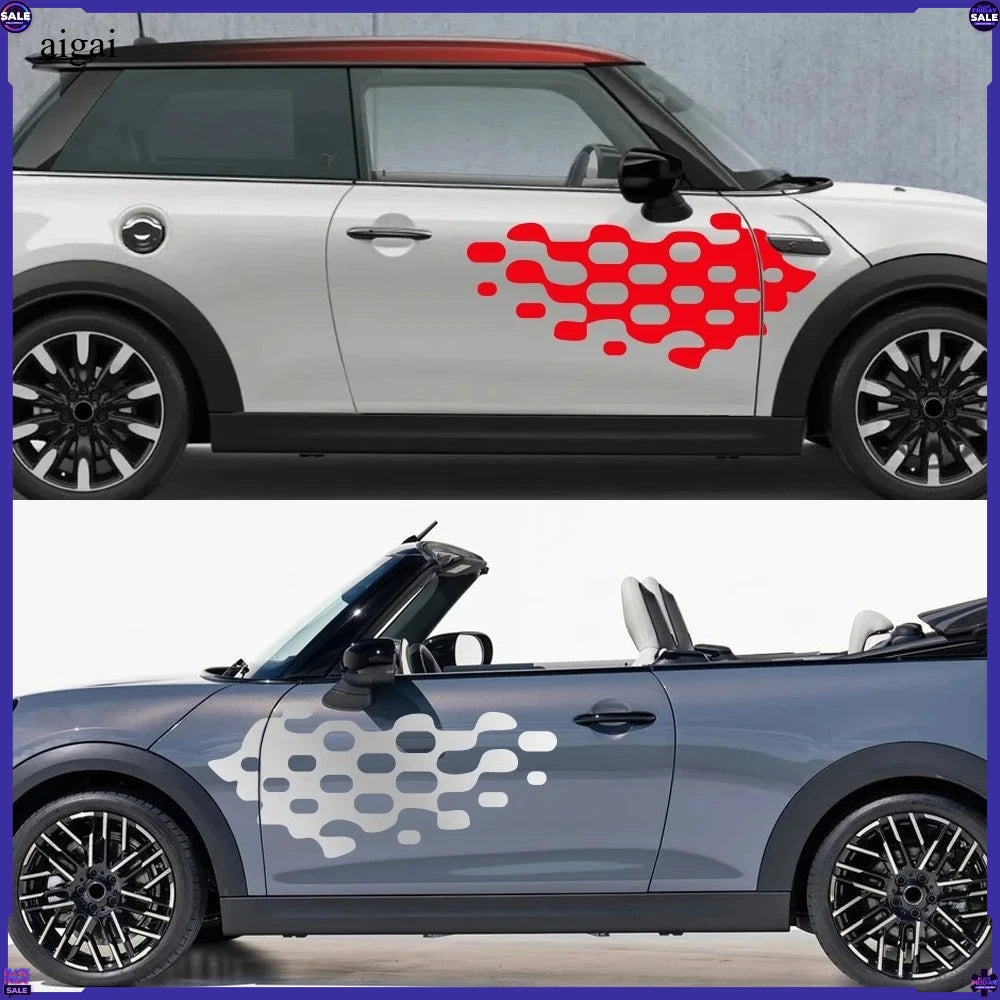 For MINI Door Side Stickers Decal Kit Wrap Vinyl Film Waterproof