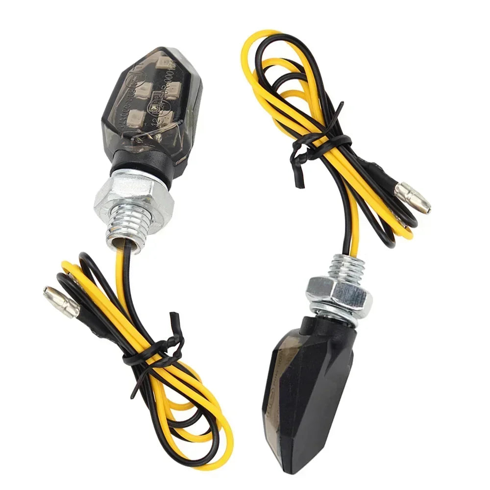 For Kawasaki Honda BMW Ktm 4PCS MINI Motorcycle Smoke Lens Turn