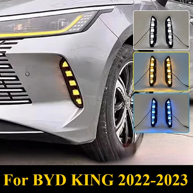 For BYD King 2022-2026 Plug-Play LED Drl Fog W Sequential Turn