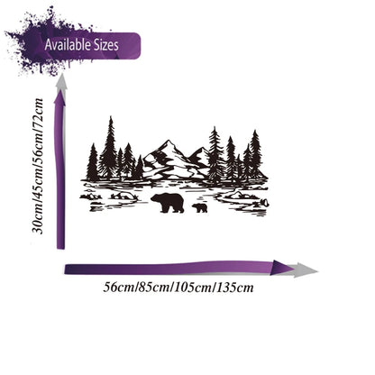 Large Mountain Bear Tree Camping Rv Sticker Wildlife Travel