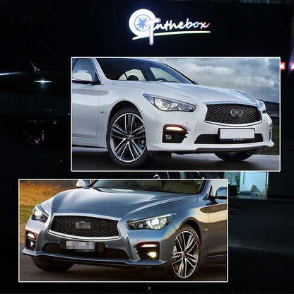 For Infiniti Q50 Q50S Sport 2014-2020 dual-color Dynamic Amber