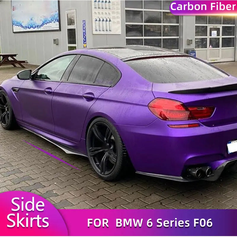 For BMW 6 Series F06 M-Sport Carbon Fiber Side Skirts Extensions