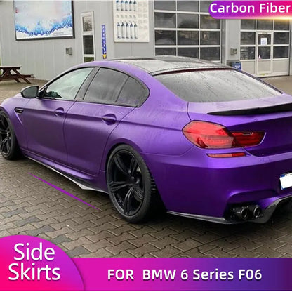 For BMW 6 Series F06 M-Sport Carbon Fiber Side Skirts Extensions