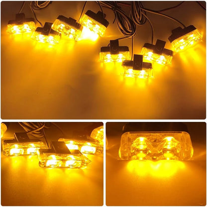 Emergency Strobe 12V Wireless Remote Control Yellow Flash Grille
