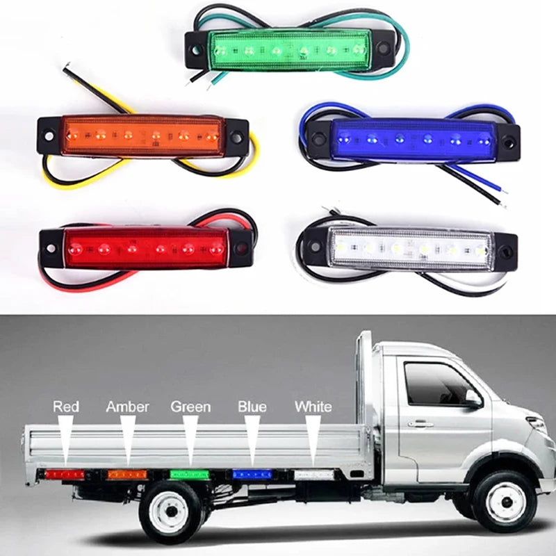 2PCS Truck Side 12 24V Lorry Trailer Marker Indicators
