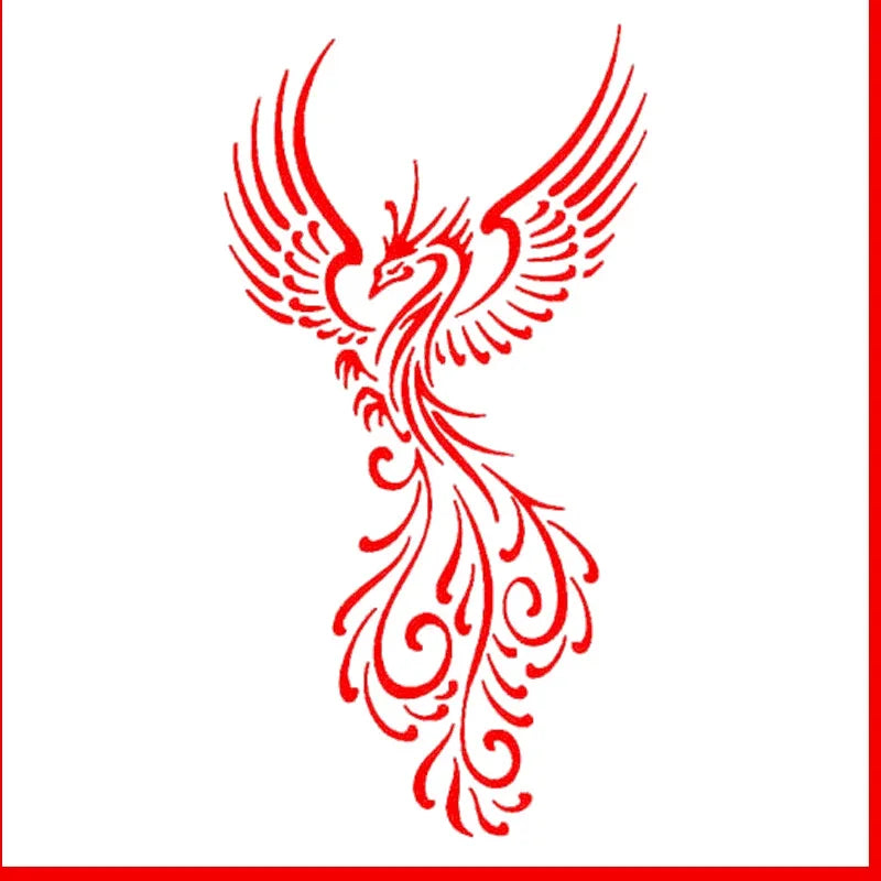 Sticker Phoenix Pattern Caravan Supplies Anime Stickers Exterior