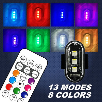 8PCS Up Night RGB Aircraft Motorcycles Truck Airplanes