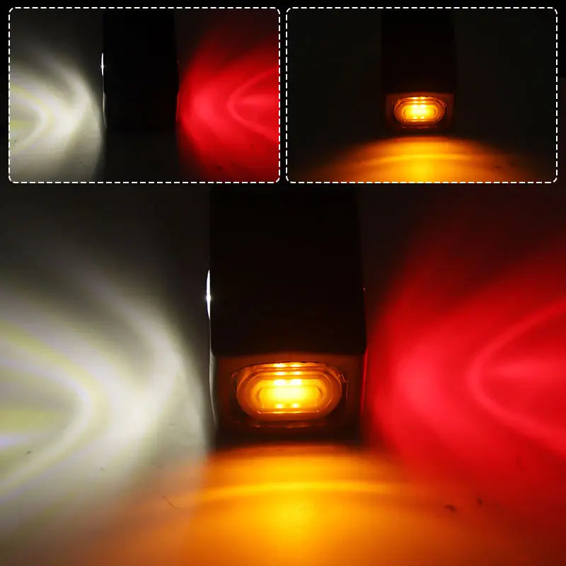 For Scania Trailer red+amber+white Smoke Stalk Outline 3-sides