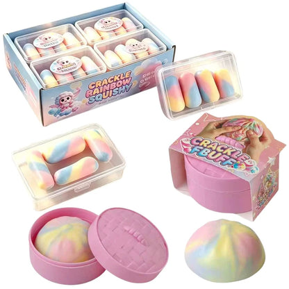 For Adult Gifts Crispy Squeeze Toys Rainbow Candy Handmade Ball