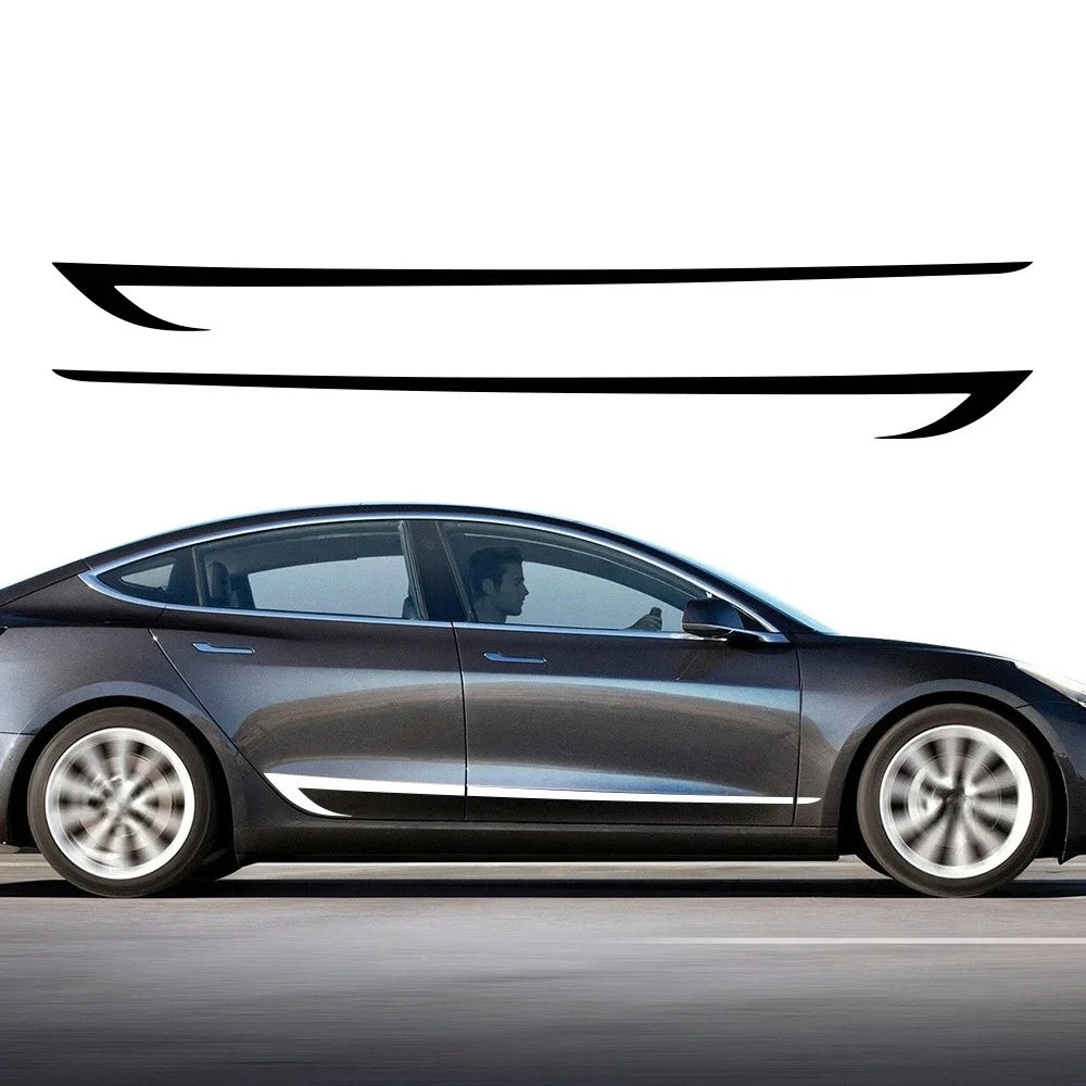 For Tesla Model 3 Waterproof Vinyl Door Side Stickers Kit Film