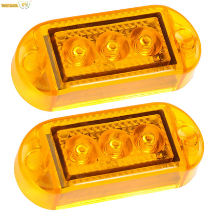 2X Orange Fender Front Side Cab Marker Pick Up