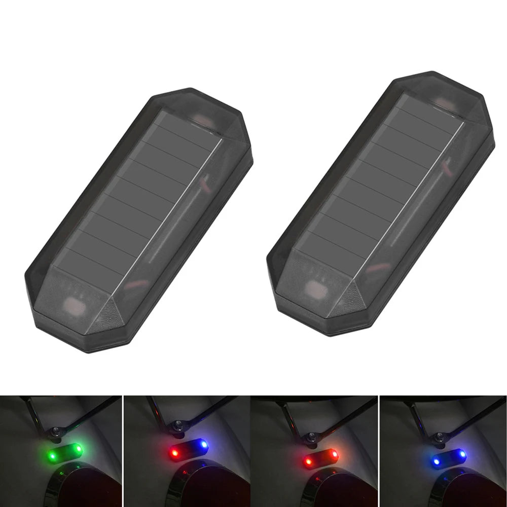 2PCS Solar Warning Wireless anti-theft Alarm anti-rear Collision