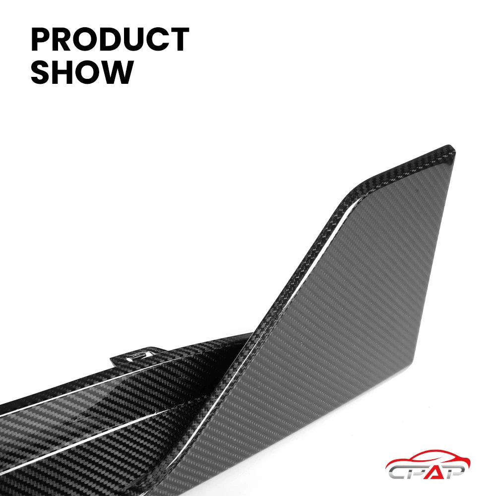 For BMW M3 Series G80 G81 Real Dry Carbon Fiber Rear Splitter