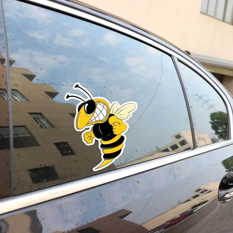 13CM A Ferocious Bee Stickers On Sunscreen Waterproof Cover